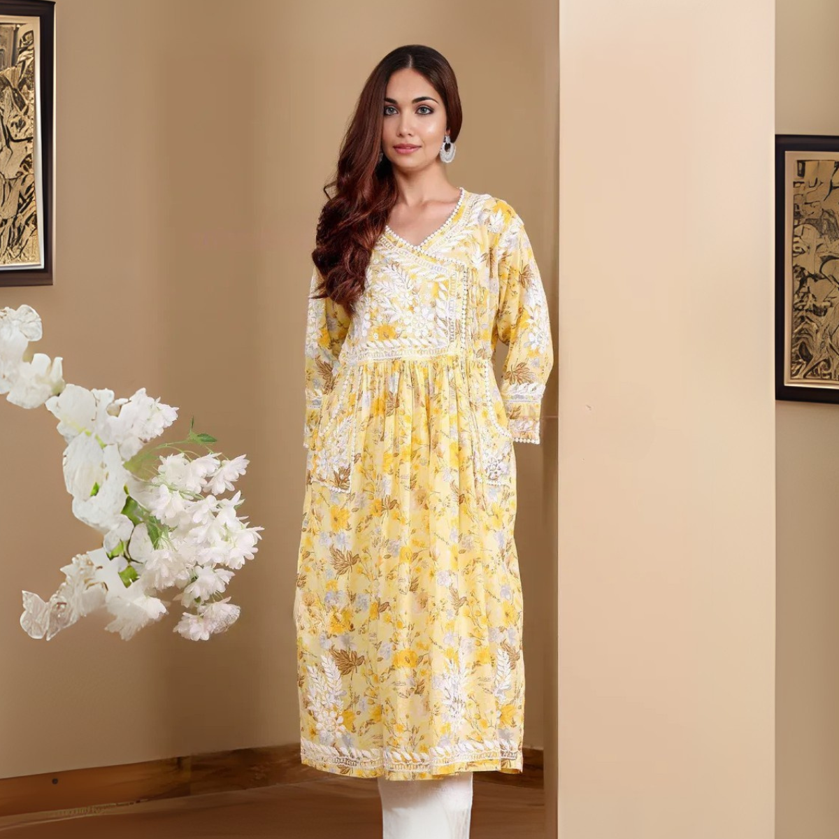 3 Combo Pack | Women Chikankari Work Kurti Set | Full Sleeves - CKW-02