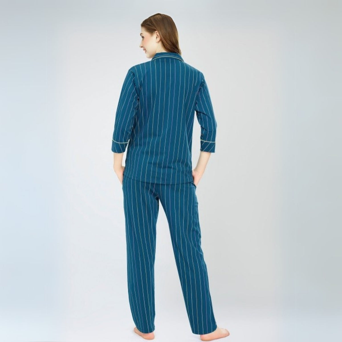 Pack of 4 Women’s Cotton Printed Nightsuits – Shirt & Pyjama Set | Classic Style | NS-18