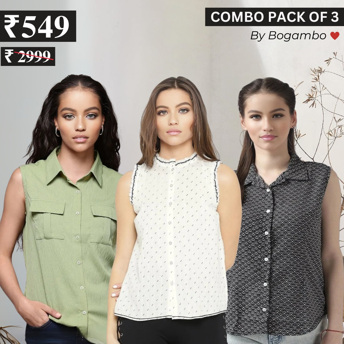 Essential 3-Pack Sleeveless Shirts for Women – Comfort Meets Style