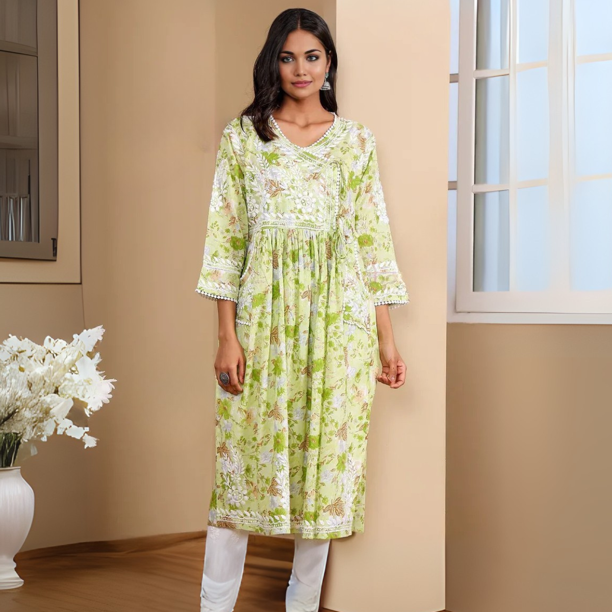 3 Combo Pack | Women Chikankari Work Kurti Set | Full Sleeves - CKW-02