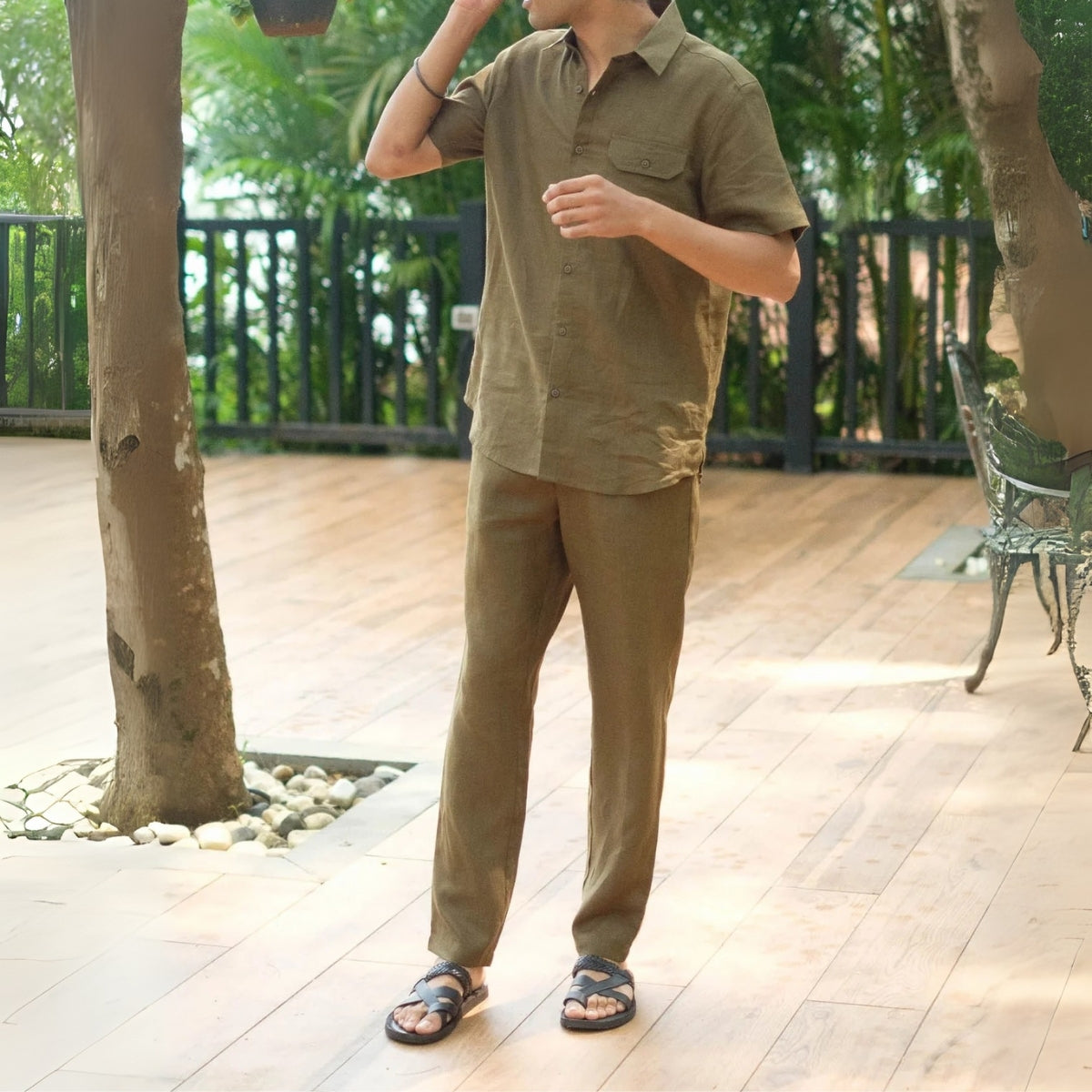 Men Linen Co-ord Set – Pants & Shirt Combo | Summer-Ready | LN-01