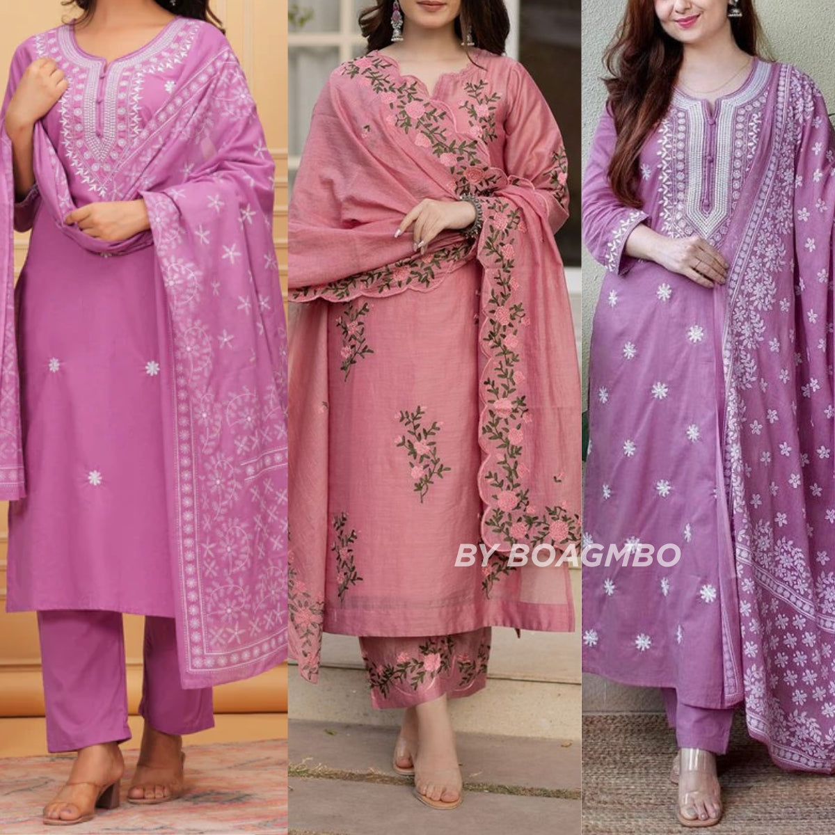 Elegant 3-Piece Women Kurti Set with Dupatta Combo Pack – Stylish, Comfortable & Versatile Ethnic Wear | KS-01