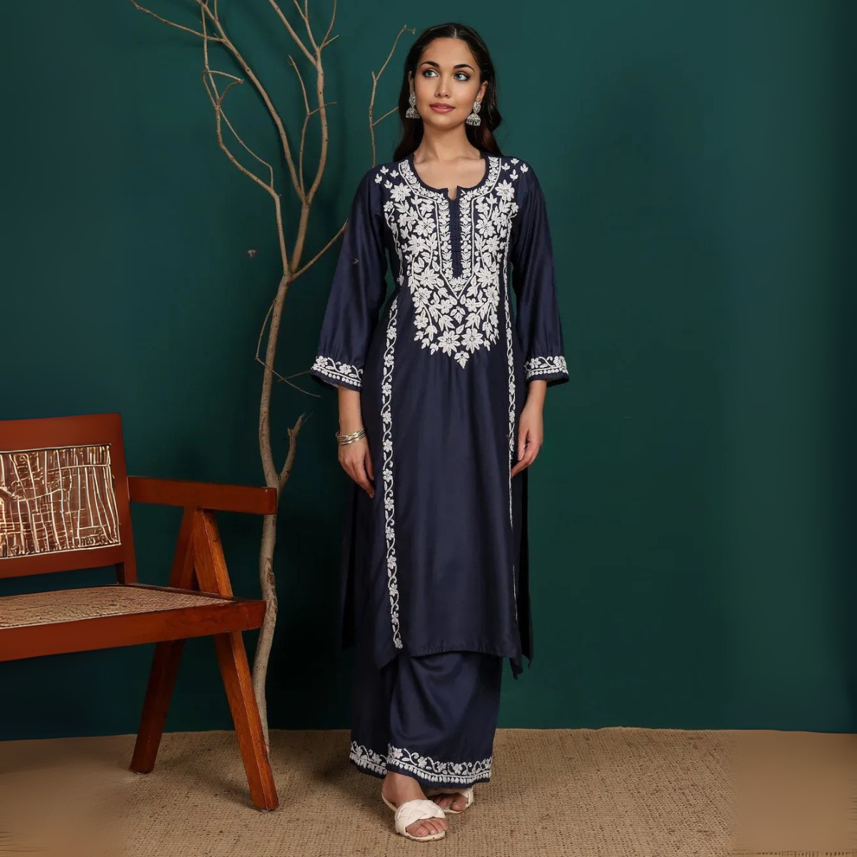 3 Combo Pack | Women Chikankari Work Kurti Set | Full Sleeves - CKW-02