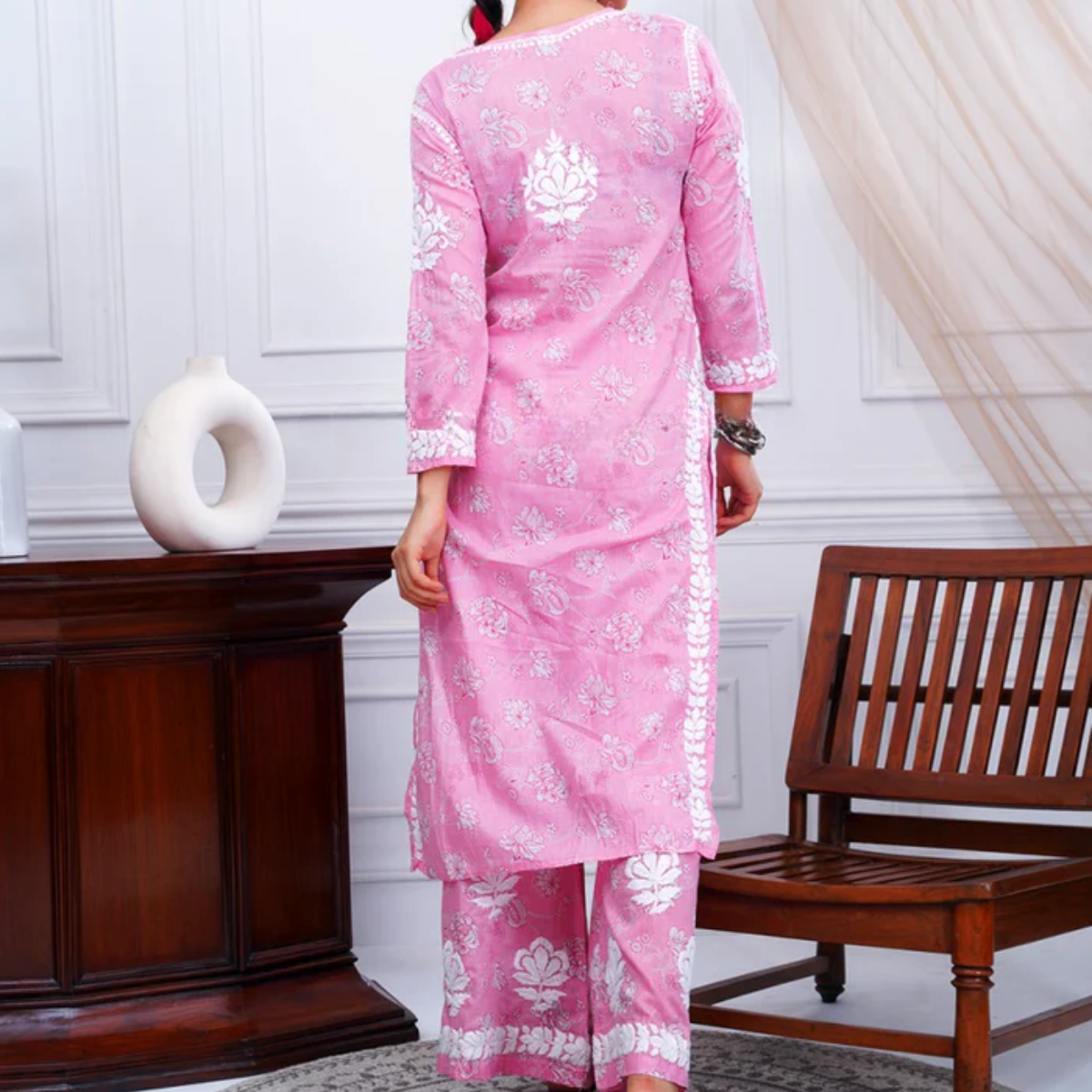 3 Combo Pack | Women Chikankari Work Kurti Set | Full Sleeves - CKS04