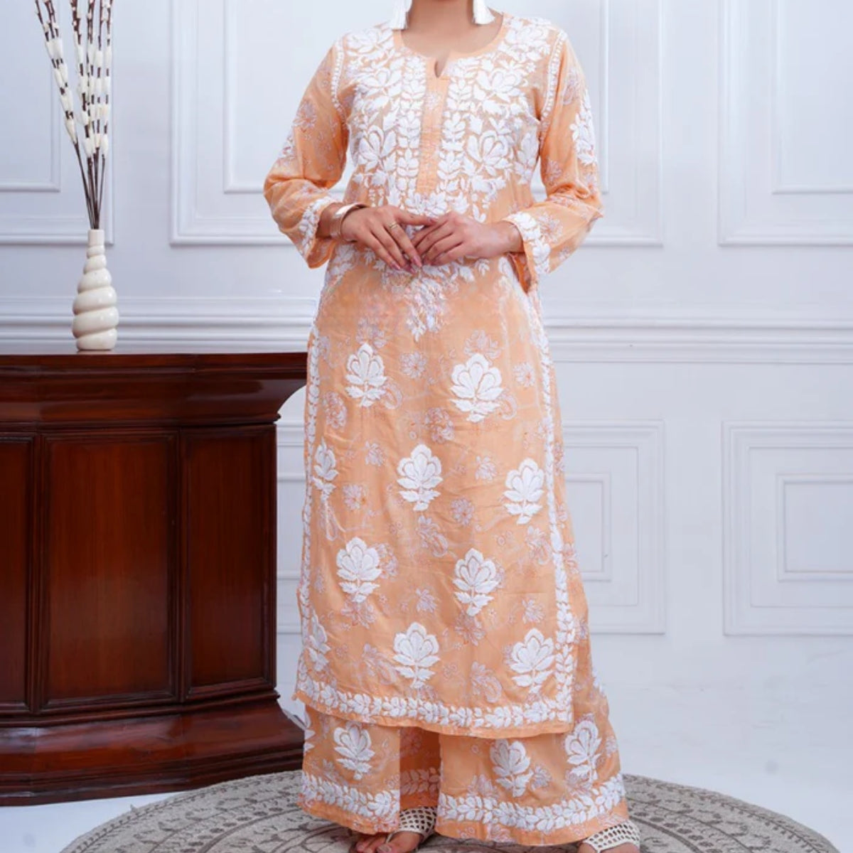 3 Combo Pack | Women Chikankari Work Kurti Set | Full Sleeves - CKS10