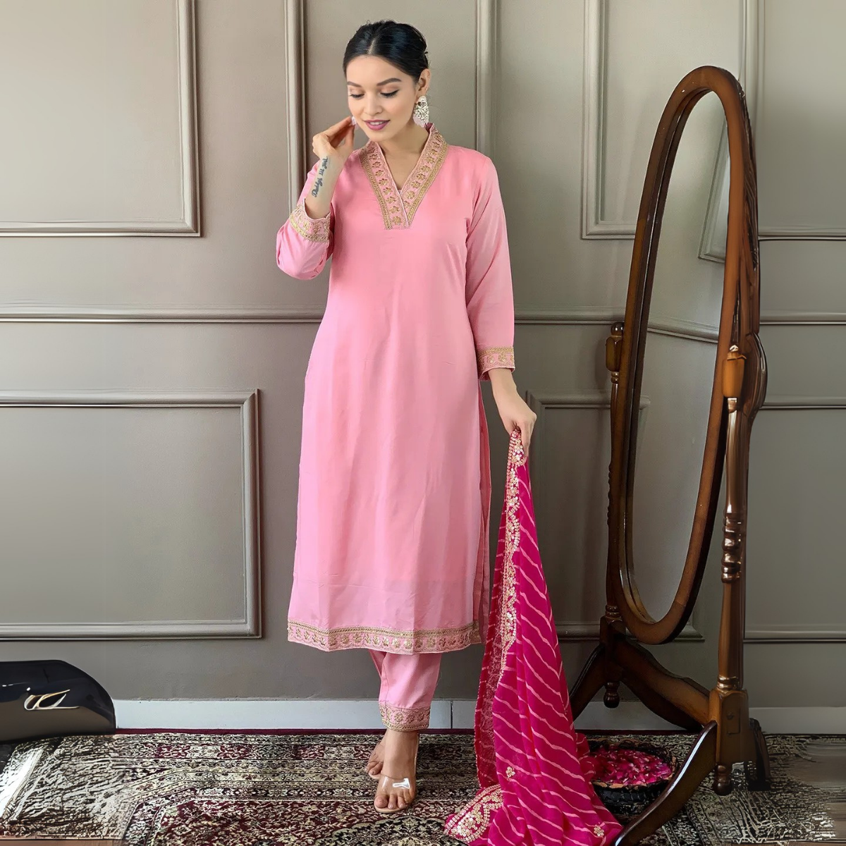 4 Combo Pack | Women’s Suit Set with Dupatta | SD-04