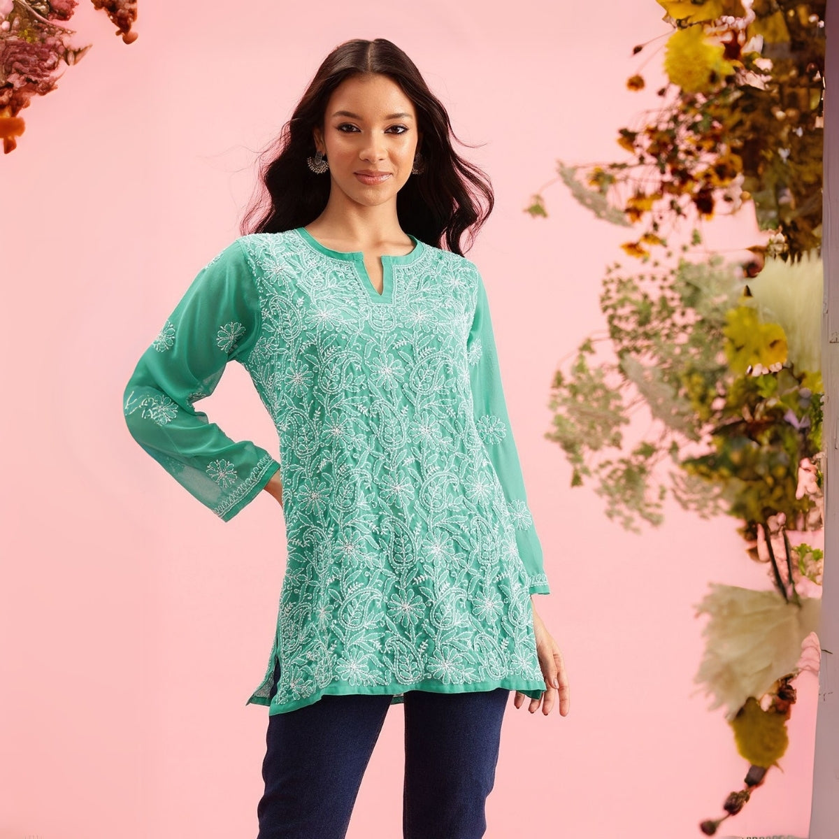 3 Combo Pack Cotton Short Kurtis | Summer Cotton Bliss | 3/4 Sleeve | C-161