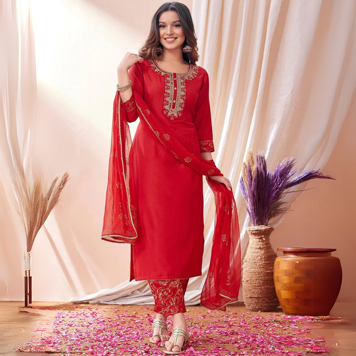 4 Combo Pack | Women’s Suit Set with Dupatta | SD-07