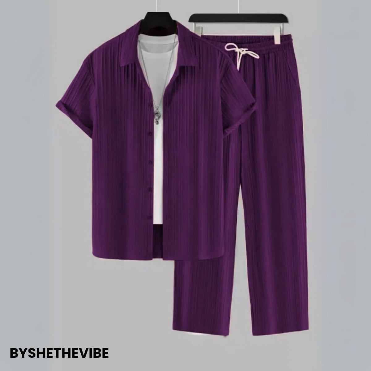 Men Linen Co-ord Set – Pants & Shirt Combo | Summer-Ready |  LN-13
