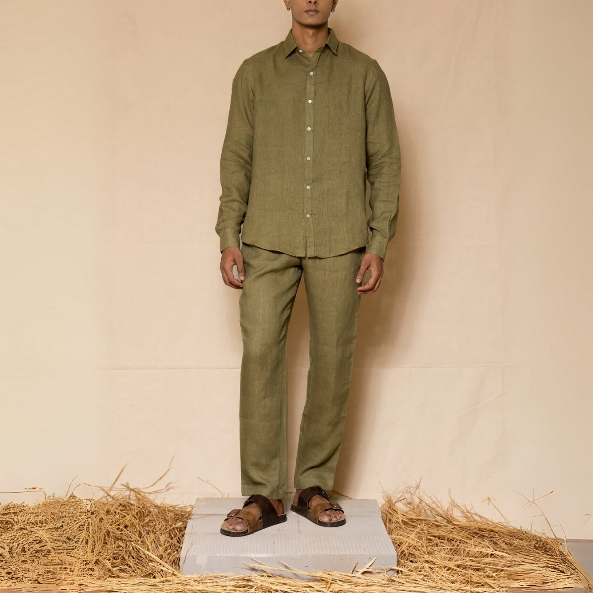 Men Linen Co-ord Set – Pants & Shirt Combo | Summer-Ready |  LN-14