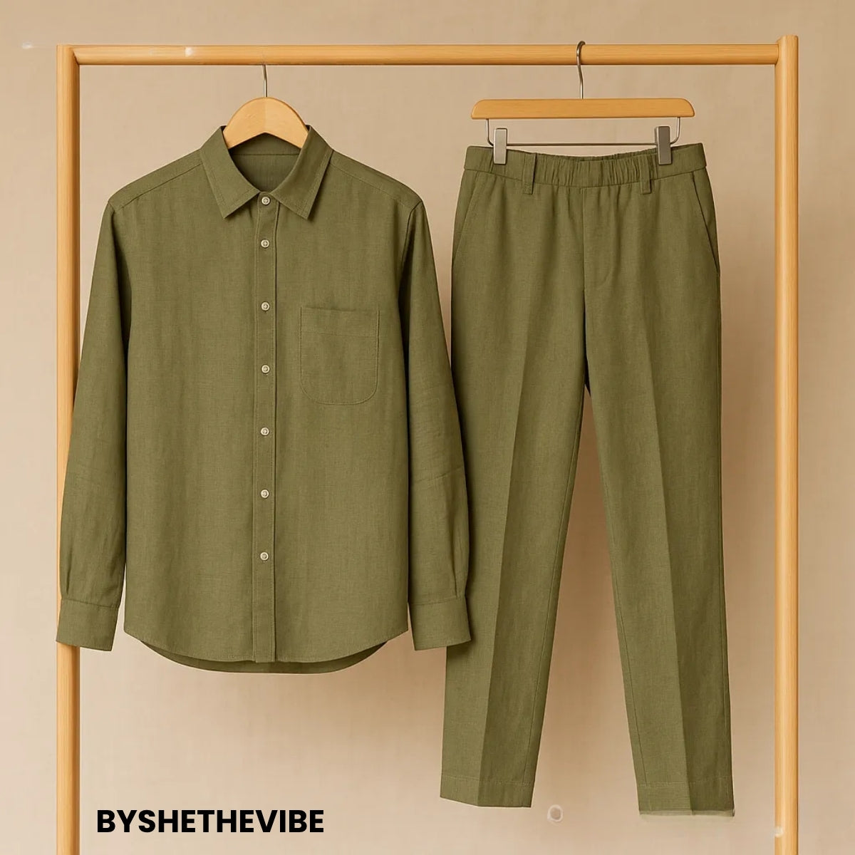 Men Linen Co-ord Set – Pants & Shirt Combo | Summer-Ready |  LN-14