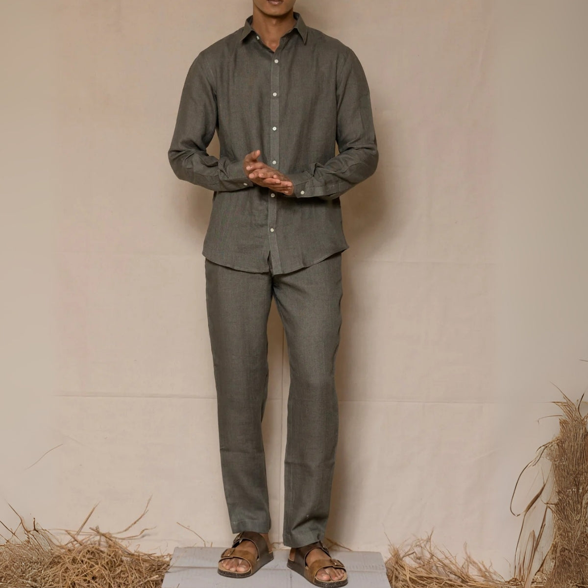 Men Linen Co-ord Set – Pants & Shirt Combo | Summer-Ready |  LN-15