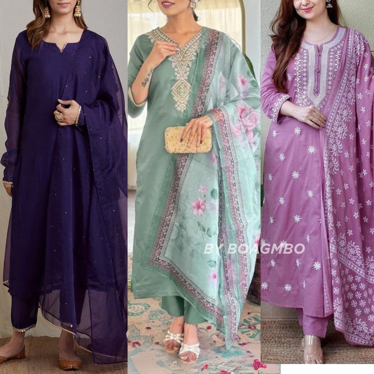 Elegant 3-Piece Women Kurti Set with Dupatta Combo Pack – Stylish, Comfortable & Versatile Ethnic Wear | KS-04