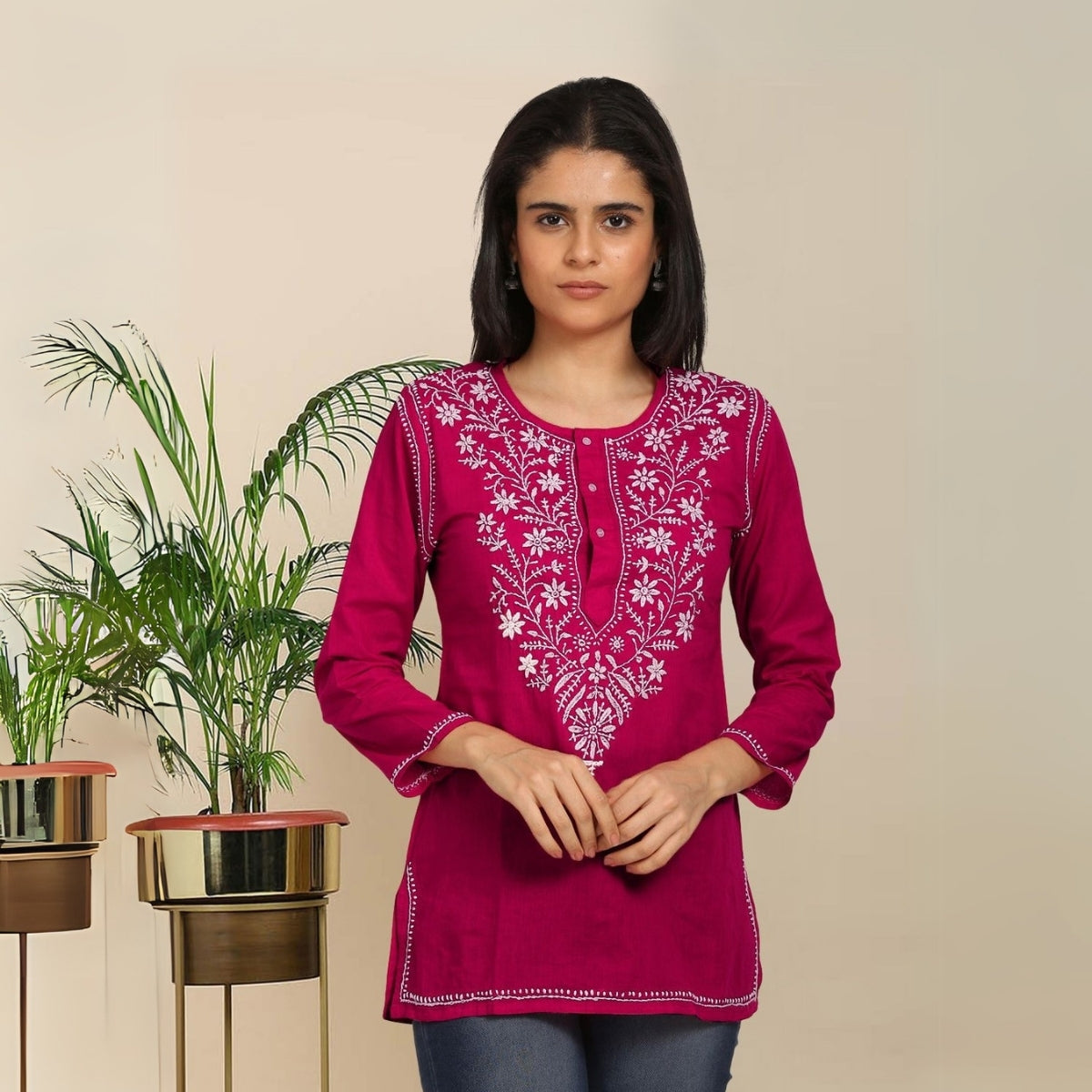 3 Combo Pack Cotton Short Kurtis | Summer Cotton Bliss | 3/4 Sleeve | C-155