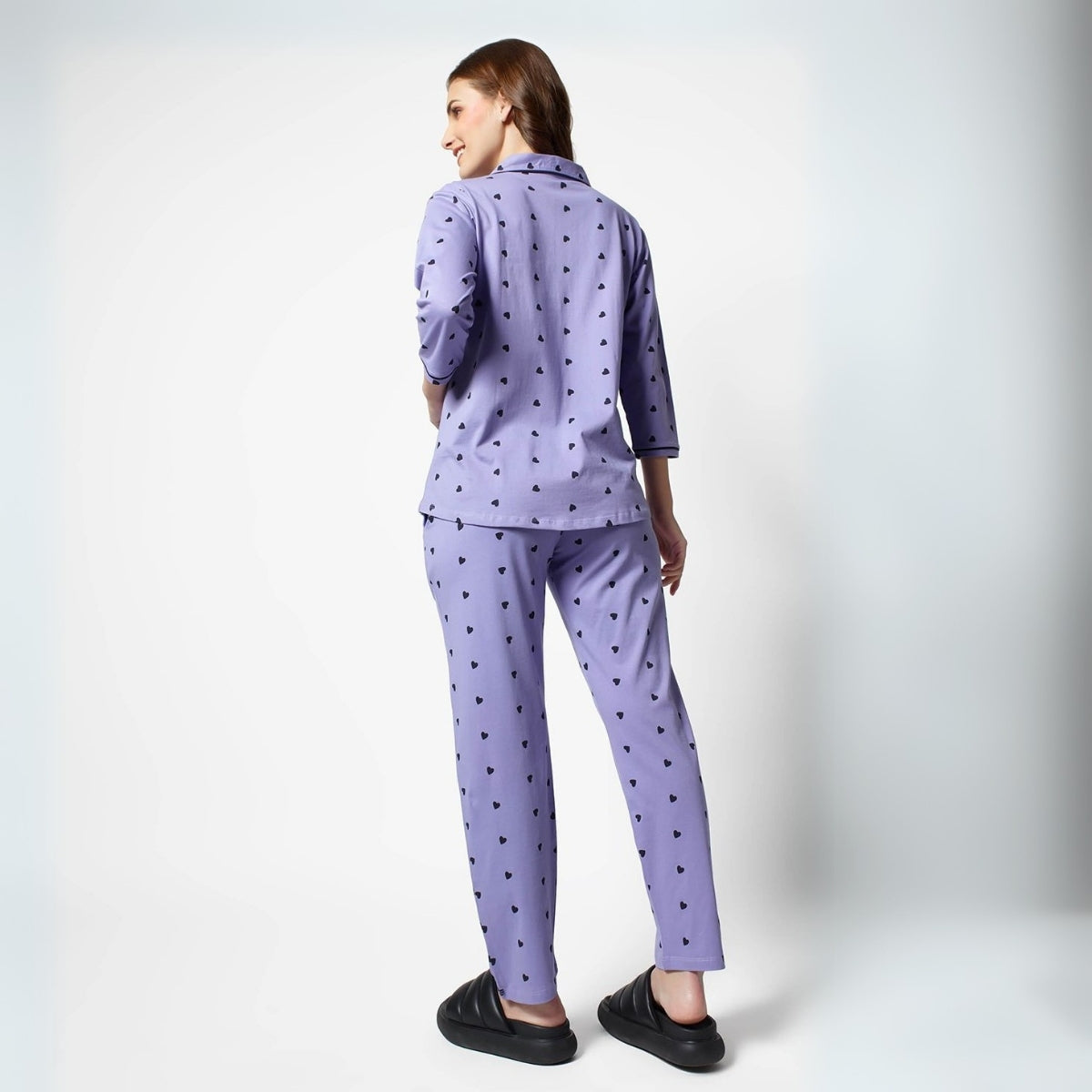 Pack of 3 Women Printed Half Sleeves Shirt and Pyjama Nightsuit Set | NS-10