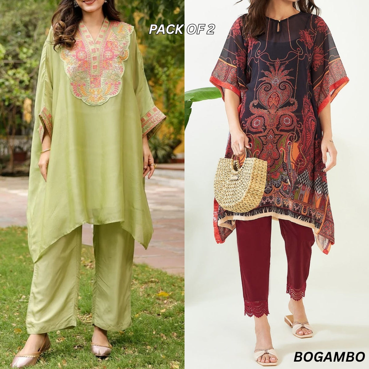 Stylish Kaftan Kurta and Pant Combo for Every Occasion | K-06