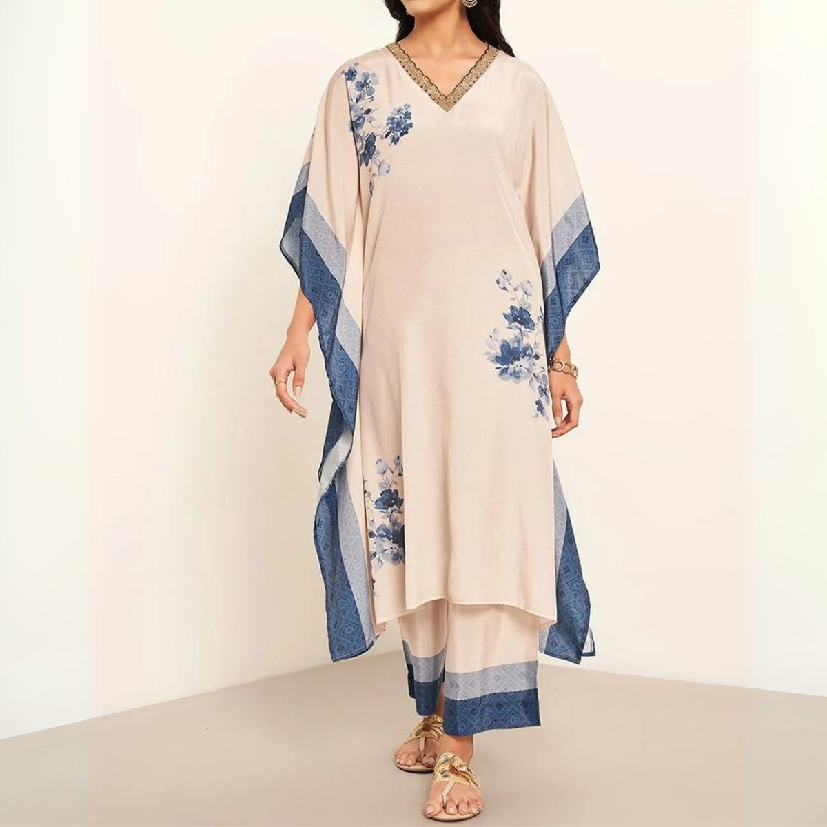 Stylish Kaftan Kurta and Pant Combo for Every Occasion | K-03