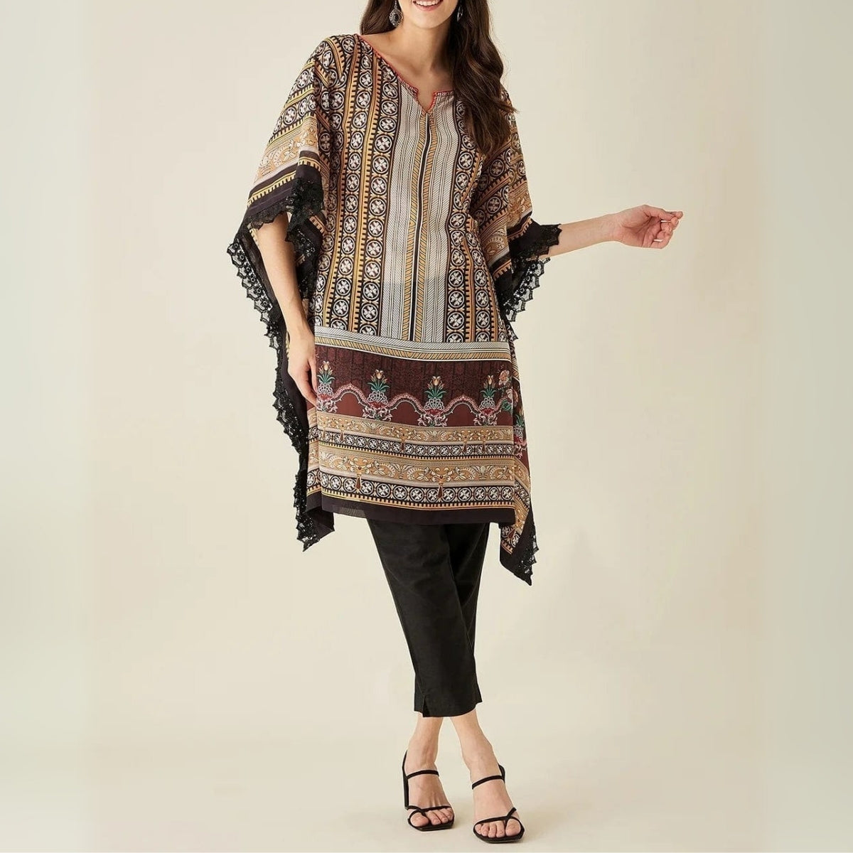 Stylish Kaftan Kurta and Pant Combo for Every Occasion | K-07