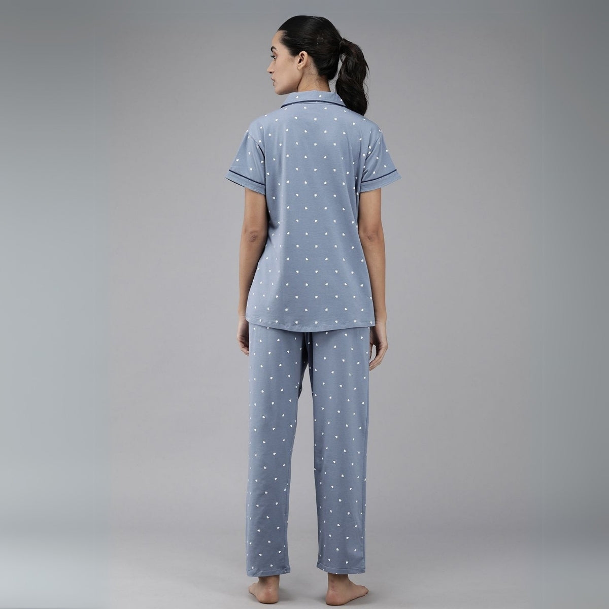 Pack of 3 Women Printed Half Sleeves Shirt and Pyjama Nightsuit Set | NS-10