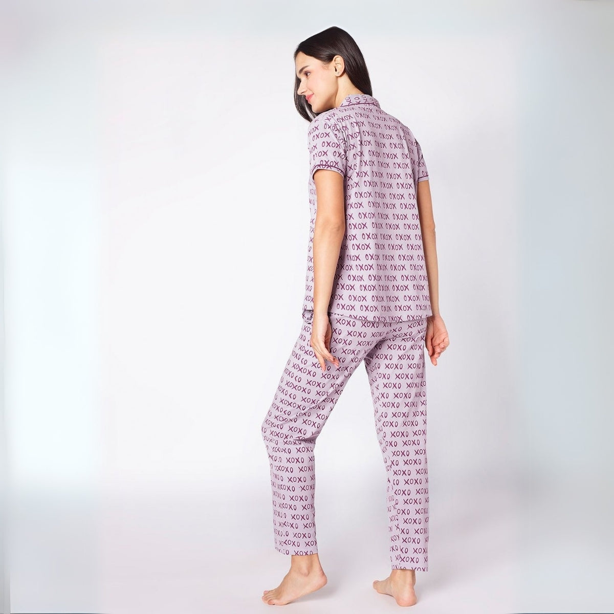 Pack of 3 Women Printed Half Sleeves Shirt and Pyjama Nightsuit Set | NS-05
