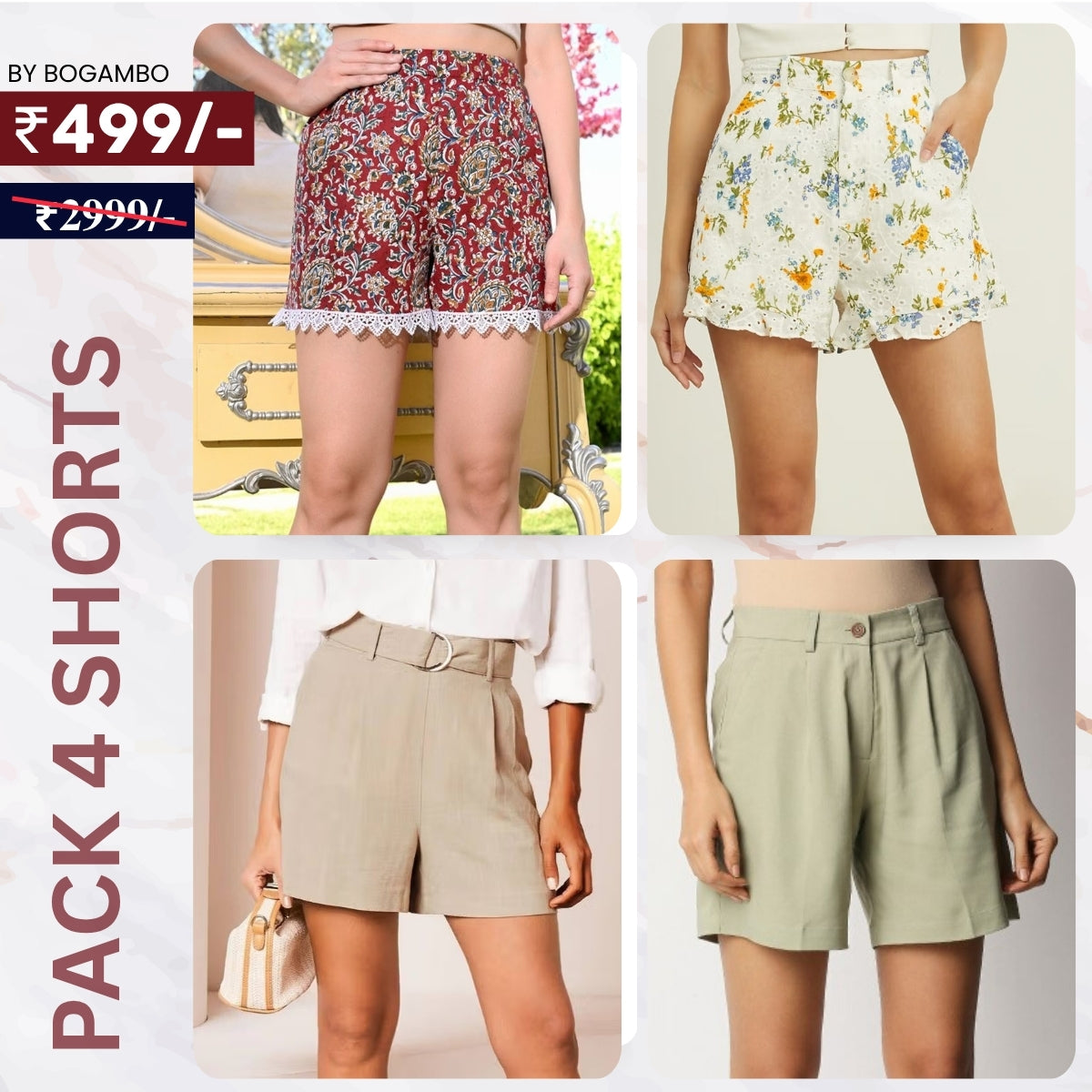 Women's Cotton Short Pants for Everyday Ease |  Comfort Meets Style | SP-09
