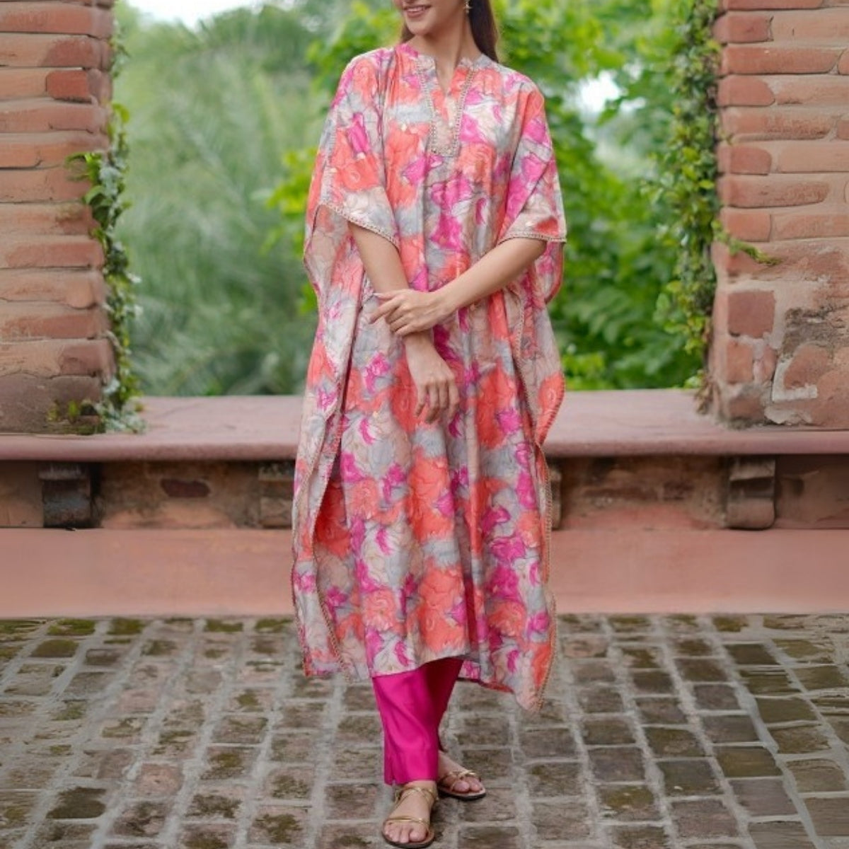 Stylish Kaftan Kurta and Pant Combo for Every Occasion | K-02