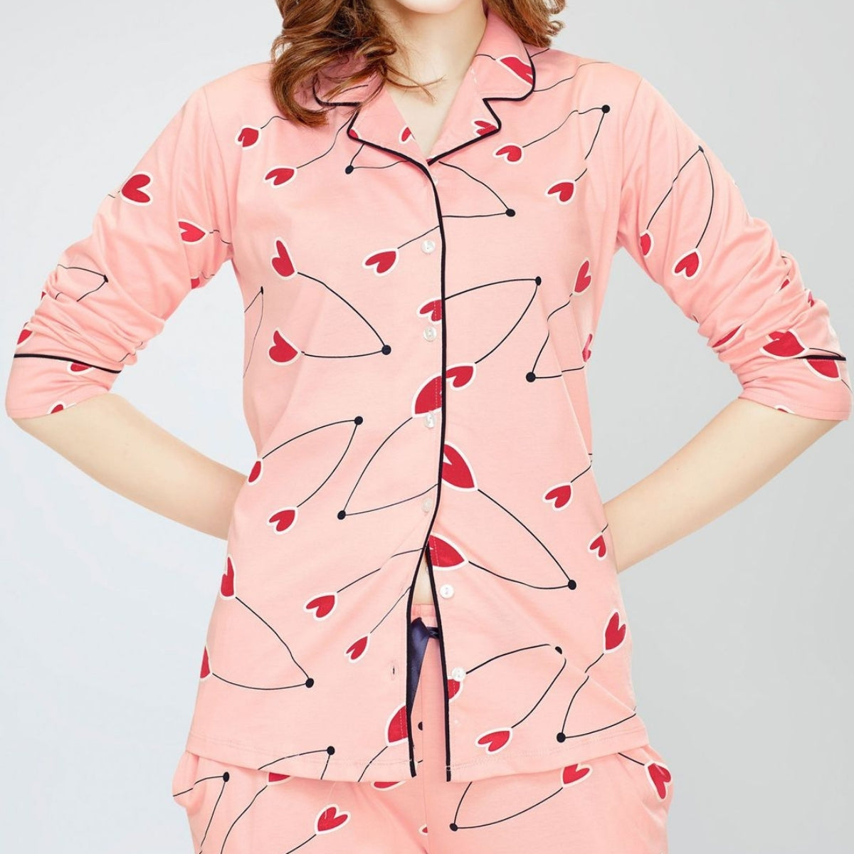 Pack of 3 Women Printed Half Sleeves Shirt and Pyjama Nightsuit Set | NS-05