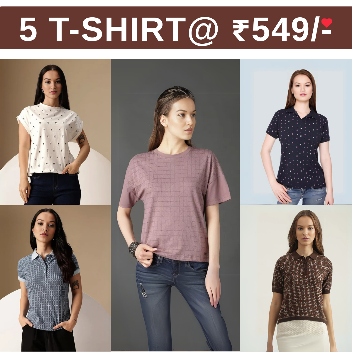 5-Pack of Style & Comfort | One Perfect Fit (TSN-08)