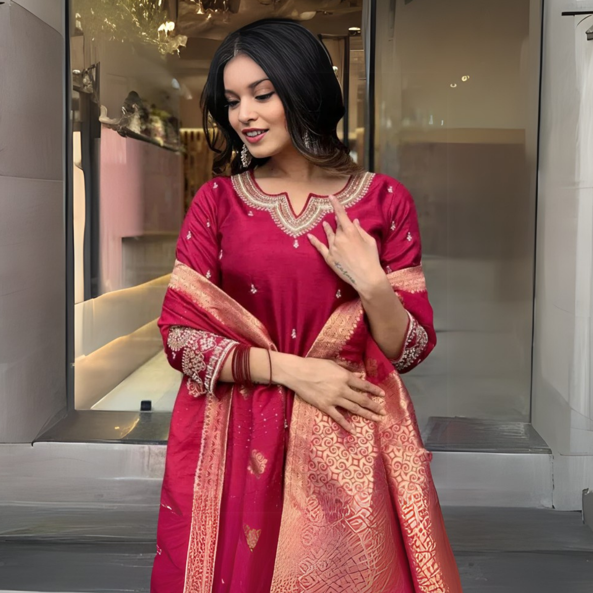 4 Combo Pack | Women’s Suit Set with Dupatta | SD-03