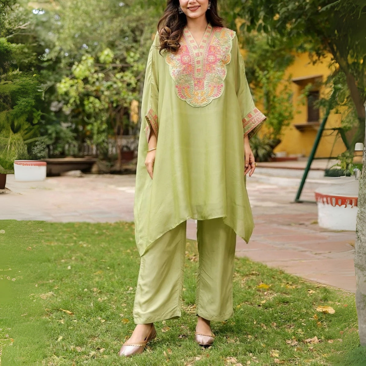 Stylish Kaftan Kurta and Pant Combo for Every Occasion | K-06