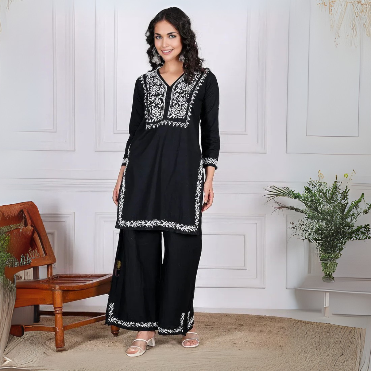 3 Combo Pack | Women Chikankari Work Kurti Set | Full Sleeves - CKW-05