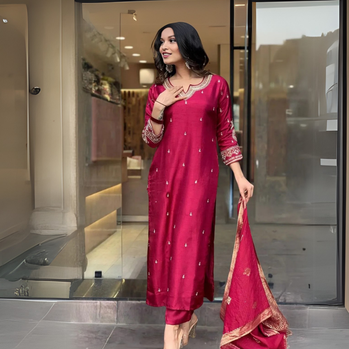 4 Combo Pack | Women’s Suit Set with Dupatta | SD-03