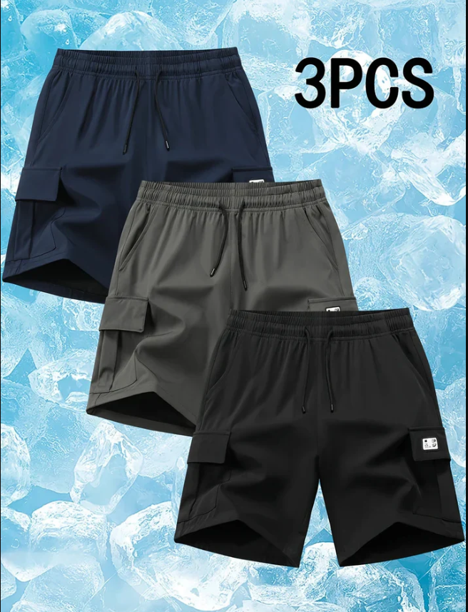 Men's Cotton Casual Cargo Shorts Pack of 3 | MS-01